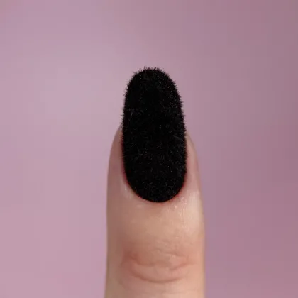 Kadife Tırnak Pudrası FLUFFY (BLACK) - 1 