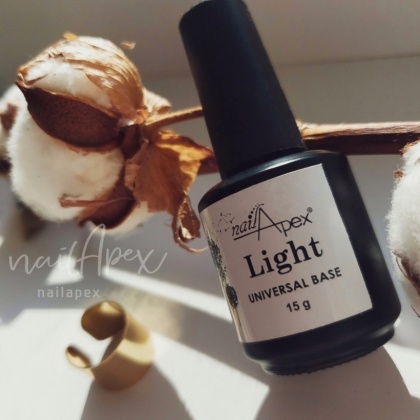 Nailapex «UNIVERSAL LIGHT BASE» için kauçuk taban (15 ml) - 1 