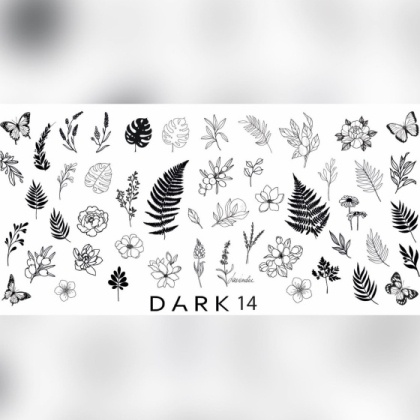 ПЛАСТИНА ДЛЯ СТЕМПИНГА DARK 14 - 1 