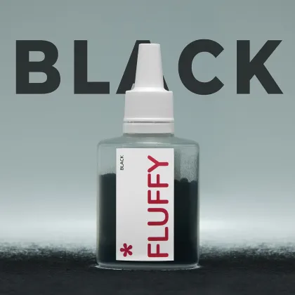 Kadife Tırnak Pudrası FLUFFY (BLACK) - 2 