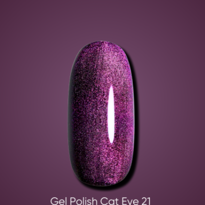 DARK GEL POLISH CAT EYE 21, 6 ml - 1 