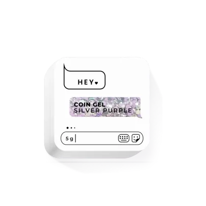 HEYLOVE. COIN GEL SILVER PURPLE, 5 g - 3 