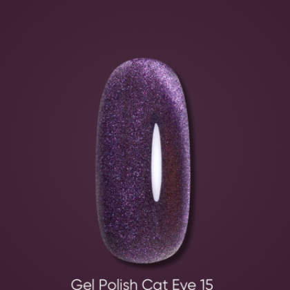 DARK GEL POLISH CAT EYE 15, 6 ml - 1 