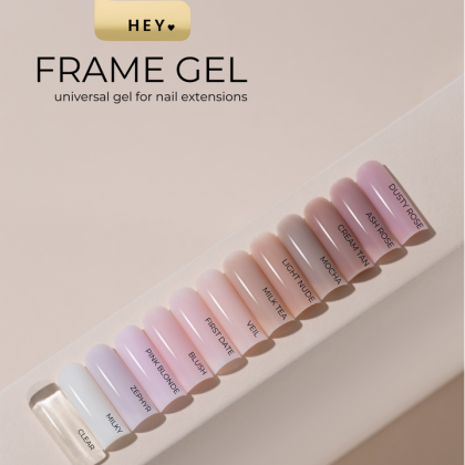 HEYLOVE. FRAME Builder Gel ASH ROSE, 30 ml (pompalı) - 2 