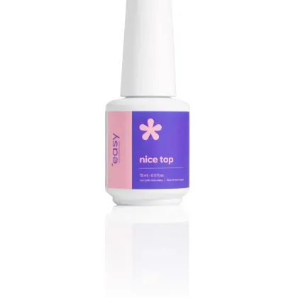 EASY Gel polish top no wipe NICE TOP, 7.5ml (CLEAR) - 1 