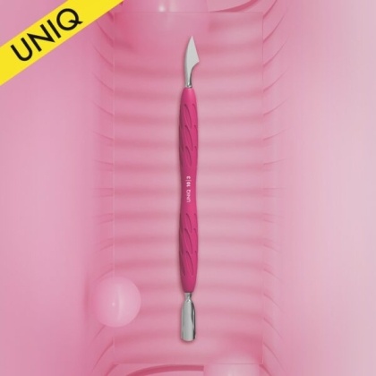 Лопатка маникюрная STALEKS Gummy с силиконовой ручкой UNIQ 10 TYPE 3 (пушер скругленный узкий и топорик) - 1 