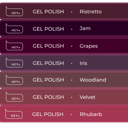 HEYLOVE Наклейки на типсы - Gel Polish (RISTRETTO- RHUBARB) - 1 