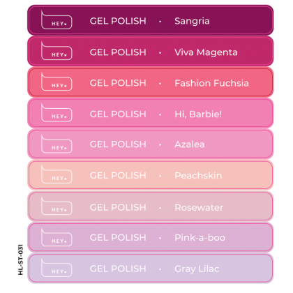 HEYLOVE Наклейки на типсы - Gel Polish (SANGRIA - GRAY LILAC) - 1 