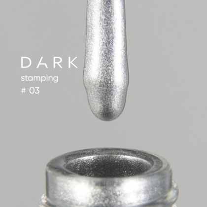 DARK STAMPING POLISH СЕРЕБРИСТЫЙ STICKY №03 (10 ml) - 1 