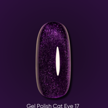 DARK GEL POLISH CAT EYE 17, 6 ml - 1 