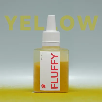 Бархатная пудра для ногтей FLUFFY (Yellow) - 2 