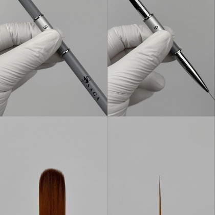 SAGA ÇİFT UÇLU LINER FIRÇA №9 (liner 11 mm + jel 10 mm) - 2 